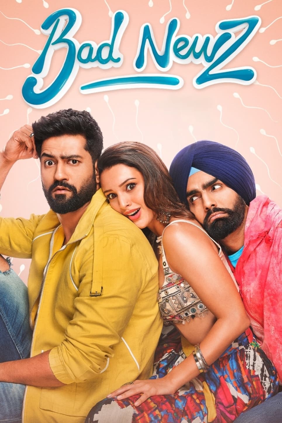 Bad Newz Hindi Dubbed Movie Poster (2024)